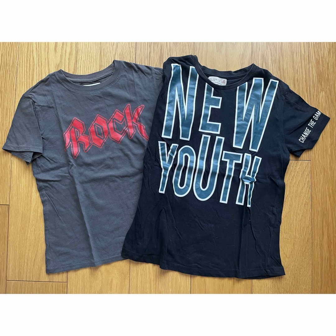 ZARA KIDS(ザラキッズ)のZARA KIDS ザラ　キッズ　Tシャツセット　122 128 120 H&M キッズ/ベビー/マタニティのキッズ服男の子用(90cm~)(Tシャツ/カットソー)の商品写真