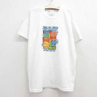 古着 半袖 ビンテージ Tシャツ キッズ ボーイズ 子供服 00年代 00s USオープン テニス コットン クルーネック 白 ホワイト 23jun17(シャツ/カットソー)