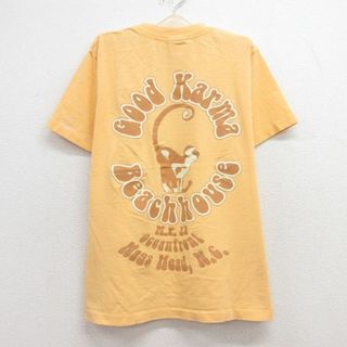 古着 半袖 ビンテージ Tシャツ キッズ ボーイズ 子供服 90年代 90s サル Good コットン クルーネック USA製 薄オレンジ系 【spe】 23jun17(シャツ/カットソー)