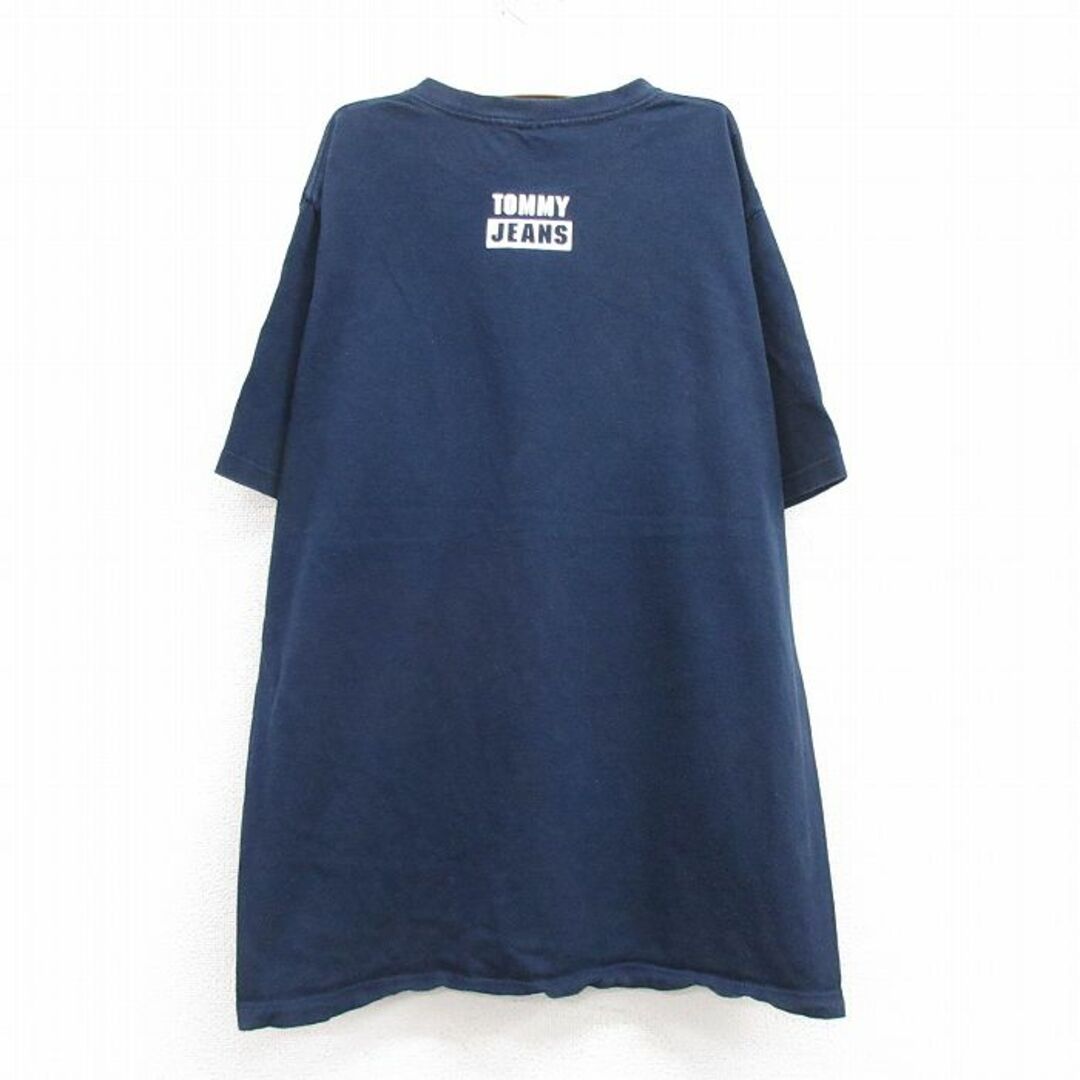 TOMMY HILFIGER(トミーヒルフィガー)の古着 トミーヒルフィガー TOMMY HILFIGER トミージーンズ 半袖 ブランド ビンテージ Tシャツ キッズ ボーイズ 子供服 90年代 90s コットン クルーネック USA製 紺 ネイビー 【spe】 23jun17 キッズ/ベビー/マタニティのベビー服(~85cm)(シャツ/カットソー)の商品写真