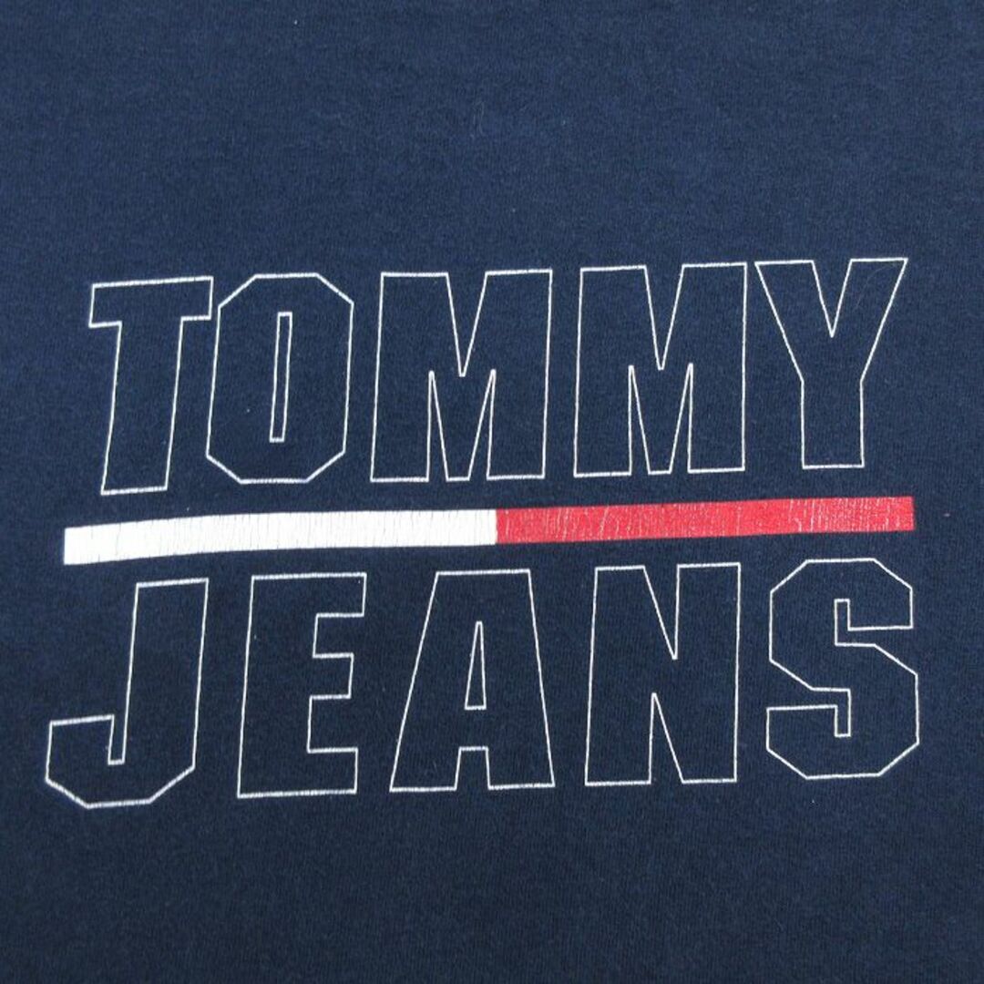 TOMMY HILFIGER(トミーヒルフィガー)の古着 トミーヒルフィガー TOMMY HILFIGER トミージーンズ 半袖 ブランド ビンテージ Tシャツ キッズ ボーイズ 子供服 90年代 90s コットン クルーネック USA製 紺 ネイビー 【spe】 23jun17 キッズ/ベビー/マタニティのベビー服(~85cm)(シャツ/カットソー)の商品写真