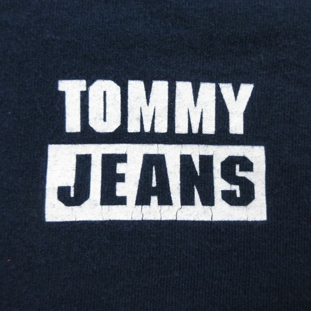 TOMMY HILFIGER(トミーヒルフィガー)の古着 トミーヒルフィガー TOMMY HILFIGER トミージーンズ 半袖 ブランド ビンテージ Tシャツ キッズ ボーイズ 子供服 90年代 90s コットン クルーネック USA製 紺 ネイビー 【spe】 23jun17 キッズ/ベビー/マタニティのベビー服(~85cm)(シャツ/カットソー)の商品写真