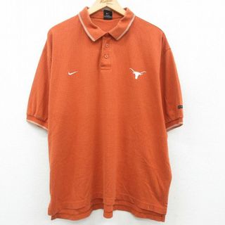 ナイキ(NIKE)のXL★古着 ナイキ NIKE 半袖 ブランド ポロ シャツ メンズ 90年代 90s ドライフィット ロングホーン 大きいサイズ 茶他 ブラウン 23jun17 中古 トップス(ポロシャツ)