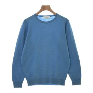 ジョンスメドレー(JOHN SMEDLEY)のJOHN SMEDLEY ジョンスメドレー ニット・セーター -(XS位) 水色 【古着】【中古】(ニット/セーター)