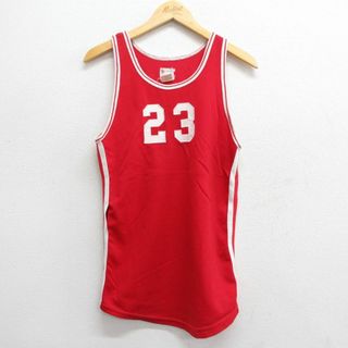 S★古着 ビンテージ タンクトップ メンズ 70年代 70s 23 クルーネック 赤 レッド 23jun17 中古(タンクトップ)