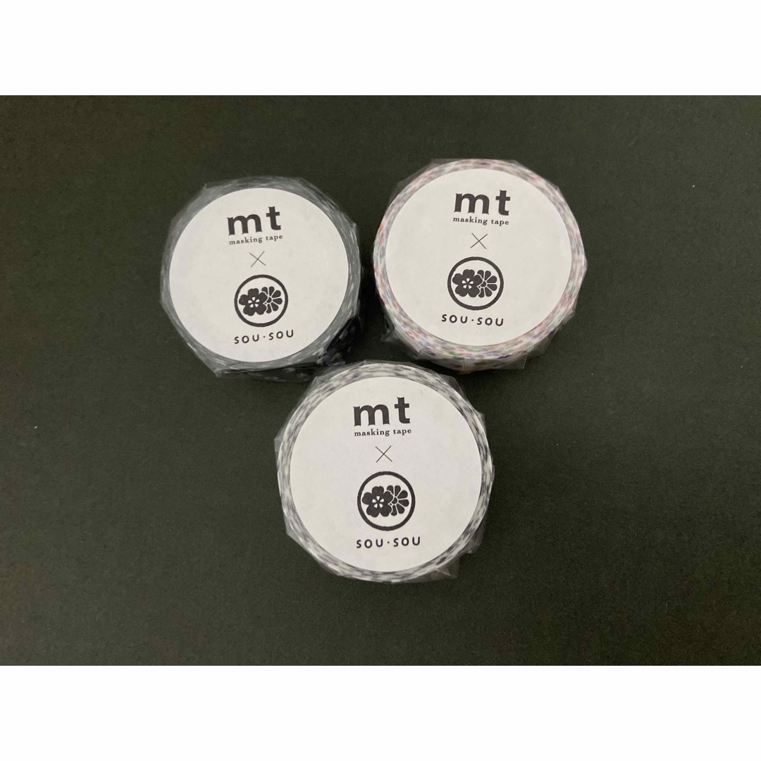 mt(エムティー)のmt  マスキングテープSOU・SOU 3個 セット インテリア/住まい/日用品の文房具(テープ/マスキングテープ)の商品写真