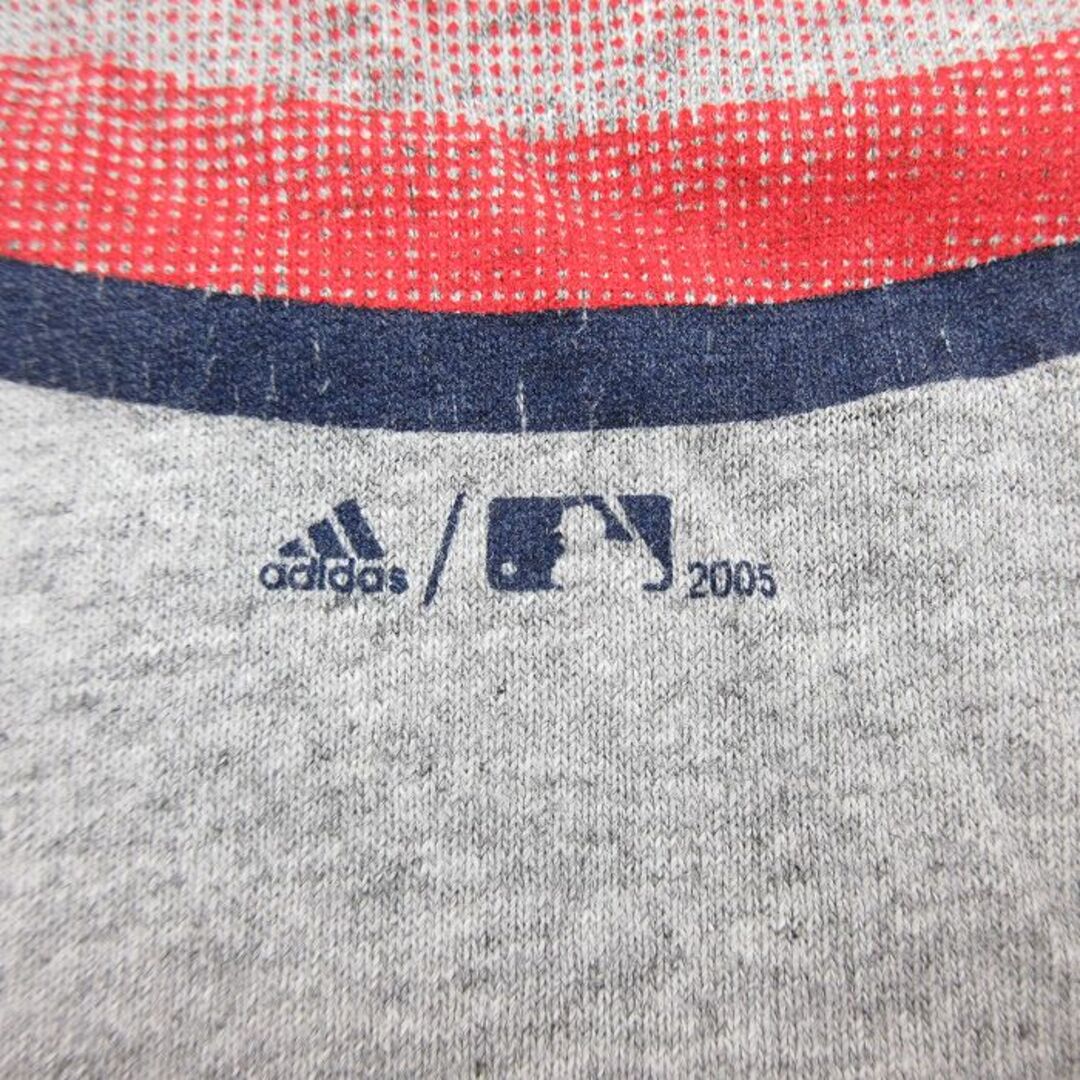 adidas(アディダス)のXL★古着 アディダス adidas 半袖 ビンテージ Tシャツ メンズ 00年代 00s MLB ボストンレッドソックス ワンポイントロゴ クルーネック グレー 霜降り メジャーリーグ ベースボール 野球 23jun13 中古 メンズのトップス(Tシャツ/カットソー(半袖/袖なし))の商品写真