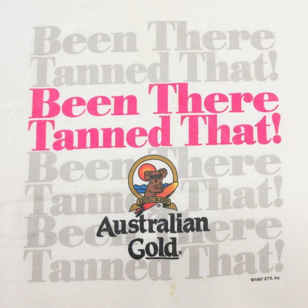 XL★古着 半袖 ビンテージ Tシャツ メンズ 90年代 90s Australian Gold コアラ 大きいサイズ クルーネック 白 ホワイト 23jun13 中古 メンズのトップス(Tシャツ/カットソー(半袖/袖なし))の商品写真