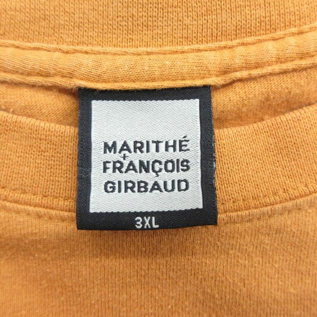 MARITHE + FRANCOIS GIRBAUD(マリテフランソワジルボー)のXL★古着 マリテフランソワジルボー 半袖 ビンテージ Tシャツ メンズ 00年代 00s 大きいサイズ ロング丈 コットン クルーネック 茶 ブラウン 23jun13 中古 メンズのトップス(Tシャツ/カットソー(半袖/袖なし))の商品写真