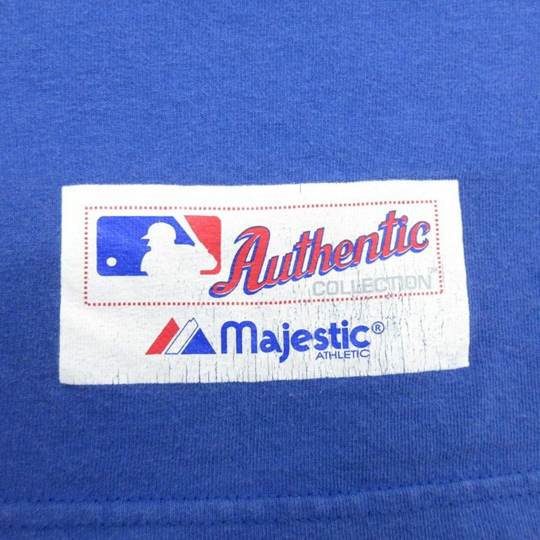 Majestic(マジェスティック)のXL★古着 マジェスティック 半袖 ビンテージ Tシャツ メンズ 00年代 00s MLB シカゴカブス 大きいサイズ コットン クルーネック 青 ブルー メジャーリーグ ベースボール 野球 23jun13 中古 メンズのトップス(Tシャツ/カットソー(半袖/袖なし))の商品写真