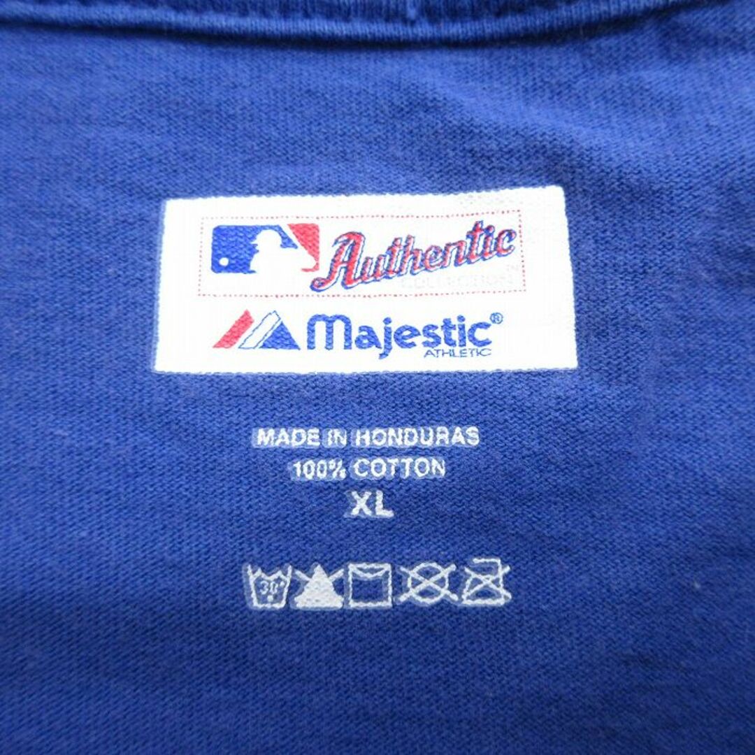 Majestic(マジェスティック)のXL★古着 マジェスティック 半袖 ビンテージ Tシャツ メンズ 00年代 00s MLB シカゴカブス 大きいサイズ コットン クルーネック 青 ブルー メジャーリーグ ベースボール 野球 23jun13 中古 メンズのトップス(Tシャツ/カットソー(半袖/袖なし))の商品写真