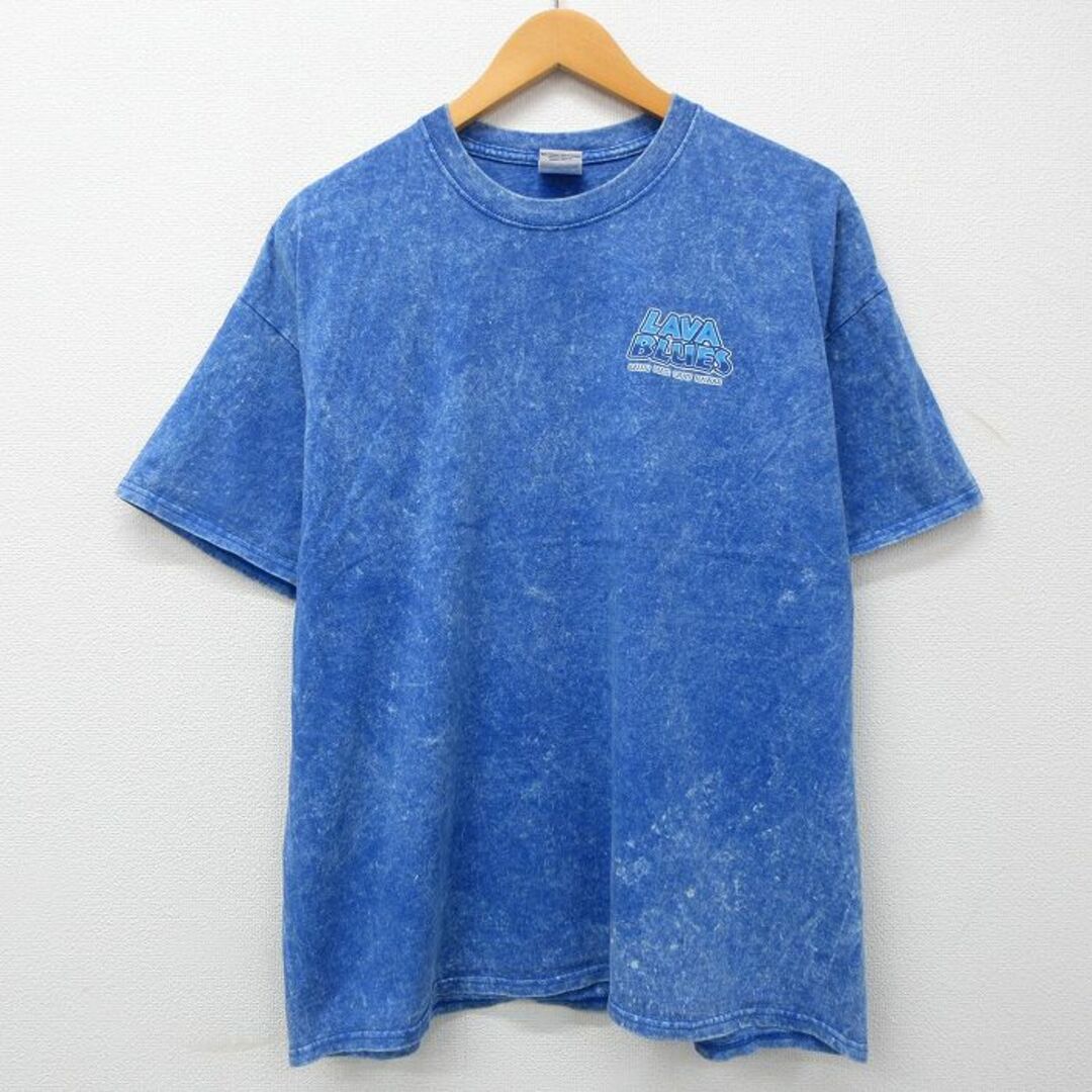 XL★古着 半袖 ビンテージ Tシャツ メンズ 00年代 00s LAVA BLUES マウイ コットン クルーネック 青他 ブルー 23jun15 中古 メンズのトップス(Tシャツ/カットソー(半袖/袖なし))の商品写真