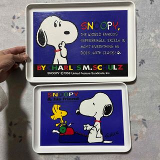 スヌーピー(SNOOPY)のスヌーピー　SNOOPY  レトロ☆おぼん　トレー　トレイ(テーブル用品)