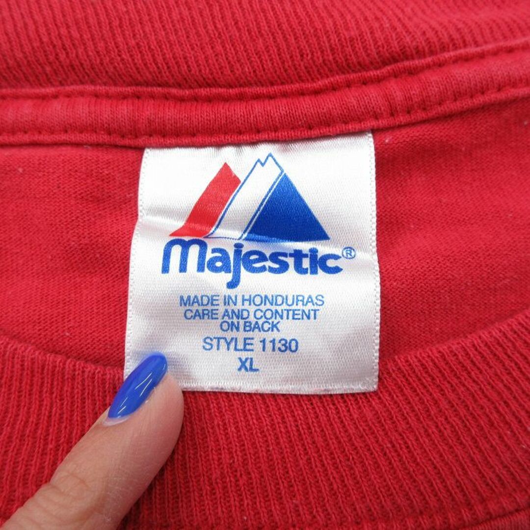 Majestic(マジェスティック)のXL★古着 マジェスティック 半袖 ビンテージ Tシャツ メンズ 00年代 00s MLB セントルイスカージナルズ アルバートプホルス 5 コットン クルーネック 赤 レッド メジャーリーグ ベースボール 野球 【spe】 23jun19 中古 メンズのトップス(Tシャツ/カットソー(半袖/袖なし))の商品写真