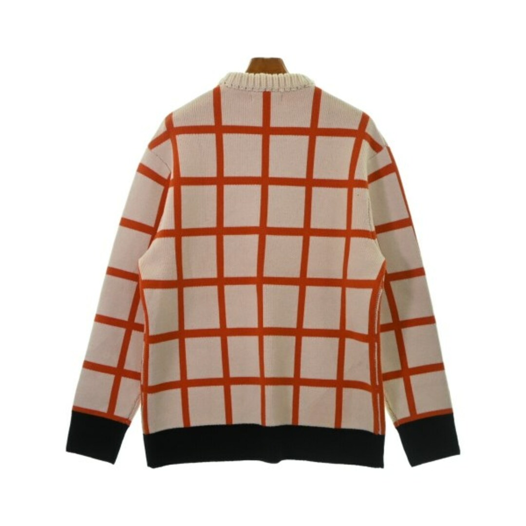 J.W.ANDERSON(ジェイダブリューアンダーソン)のJW Anderson ニット・セーター M アイボリーxオレンジ(チェック) 【古着】【中古】 メンズのトップス(ニット/セーター)の商品写真