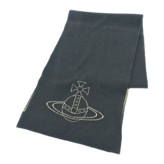 ヴィヴィアンウエストウッド(Vivienne Westwood)のVivienne Westwood マフラー - 黒xゴールド 【古着】【中古】(マフラー)