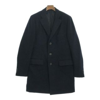 イザイア(ISAIA)のISAIA イサイア チェスターコート 50(XL位) 紺 【古着】【中古】(チェスターコート)