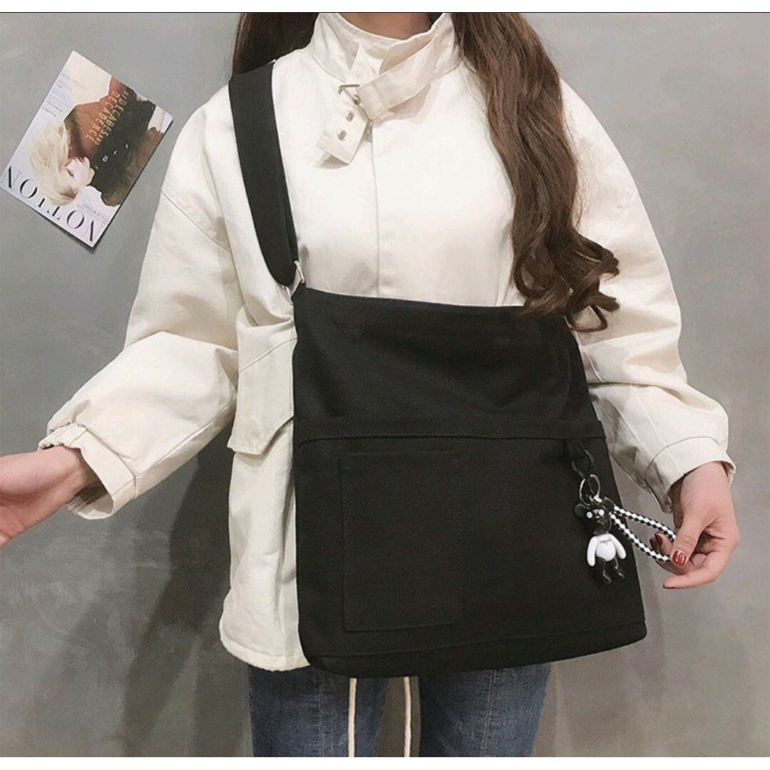 ★キャンバス トートバック カジュアル 韓国ファッション 男女兼用バッグ★ レディースのバッグ(トートバッグ)の商品写真