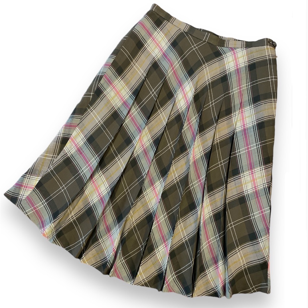 SCAPA(スキャパ)の美品 SACAPA スキャパ プリーツ スカート 2点セット レディースのスカート(ひざ丈スカート)の商品写真