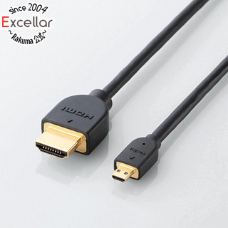 エレコム(ELECOM)の【新品訳あり】 ELECOM　イーサネット対応HDMI-Microケーブル 2m　DH-HD14EU20BK　欠品あり(PC周辺機器)