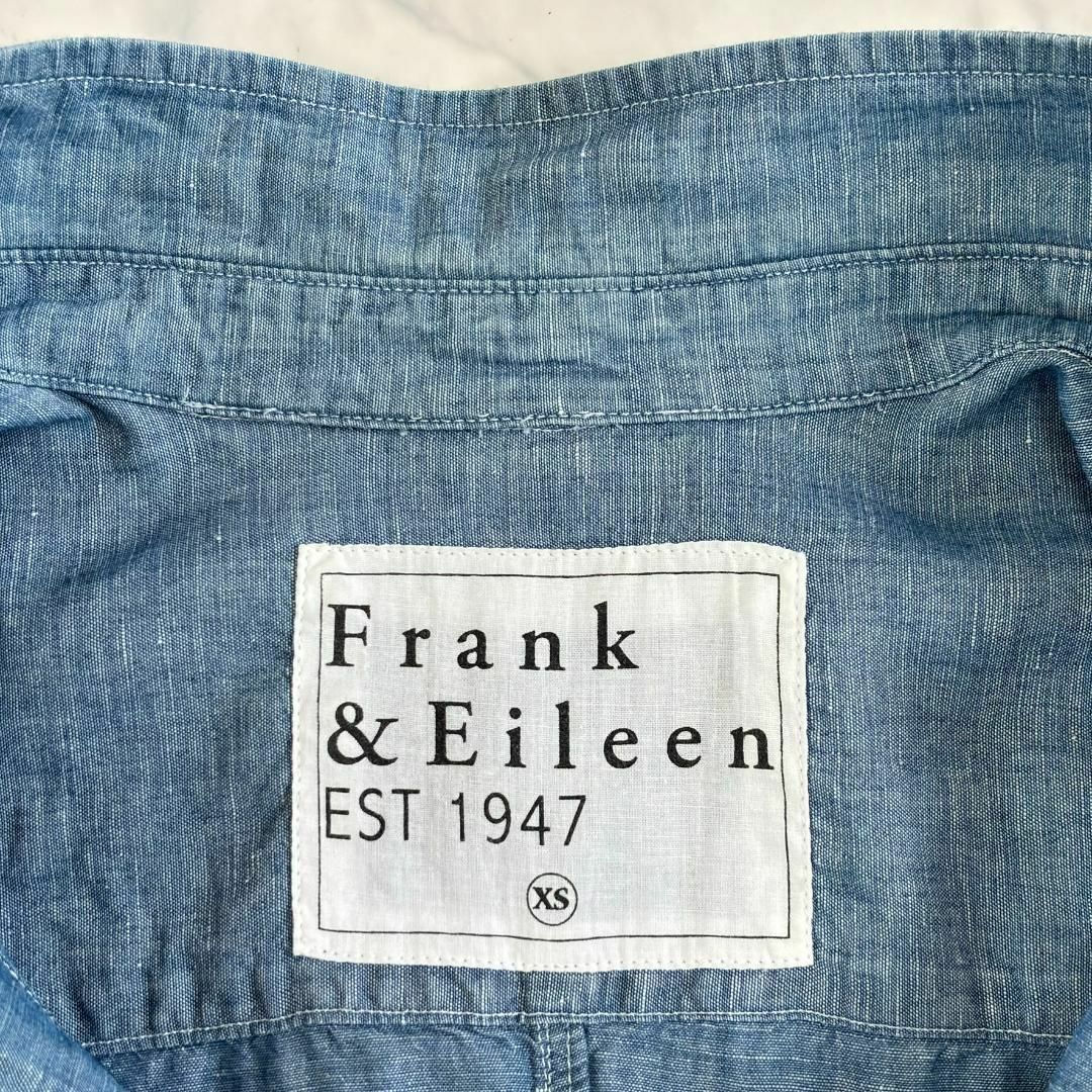 Frank&Eileen(フランクアンドアイリーン)の美品♪フランク&アイリーン コットンリネンシャンブレー シャツ 麻 XS ga2 レディースのトップス(シャツ/ブラウス(長袖/七分))の商品写真