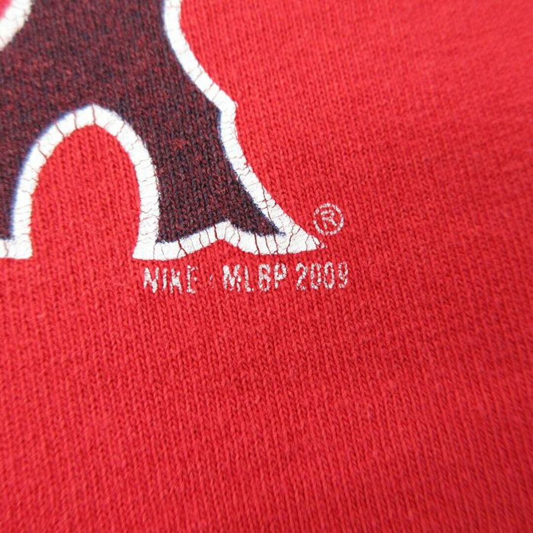 NIKE(ナイキ)の古着 ナイキ NIKE 半袖 ビンテージ Tシャツ キッズ ボーイズ 子供服 00年代 00s MLB ボストンレッドソックス コットン クルーネック 赤 レッド メジャーリーグ ベースボール 野球 23jun21 キッズ/ベビー/マタニティのベビー服(~85cm)(シャツ/カットソー)の商品写真