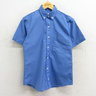 ディッキーズ(Dickies)の古着 ディッキーズ Dickies 半袖 ワーク シャツ レディース ボタンダウン 薄紺 ネイビー 23jun21 中古 ブラウス トップス(ポロシャツ)