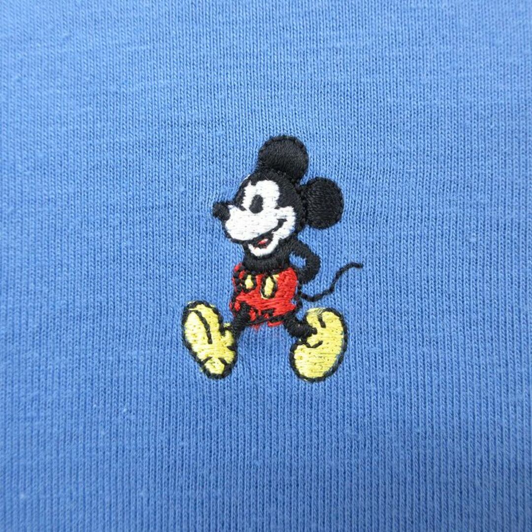 Disney(ディズニー)のL★古着 半袖 ポロ シャツ メンズ 80年代 80s ディズニー DISNEY ミッキー MICKEY MOUSE USA製 薄紺 ネイビー 【spe】 23jun24 中古 トップス メンズのトップス(ポロシャツ)の商品写真