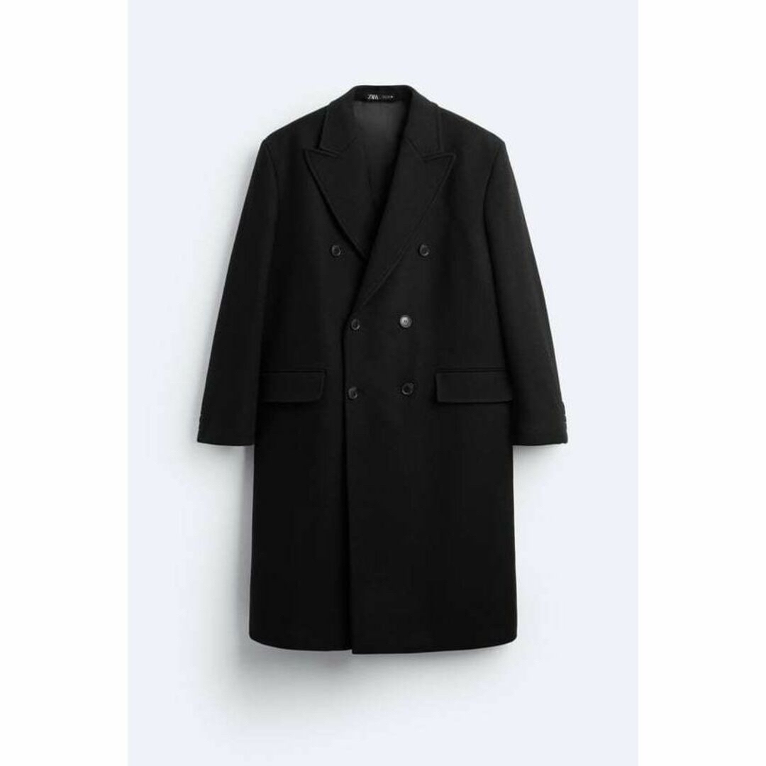 ZARA(ザラ)の極美品★ZARAダブルブレスト ウールブレンドコート メンズのジャケット/アウター(チェスターコート)の商品写真