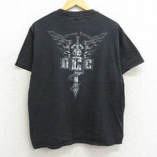 XL★古着 半袖 ビンテージ Tシャツ メンズ 00年代 00s 剣 オレンジカウンティチョッパーズ コットン クルーネック 黒 ブラック 23jun21 中古(Tシャツ/カットソー(半袖/袖なし))