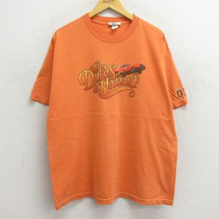 XL★古着 半袖 ビンテージ Tシャツ メンズ 00年代 00s 映画 デュークスオブハザード 車 コットン クルーネック オレンジ 23jun22 中古(Tシャツ/カットソー(半袖/袖なし))