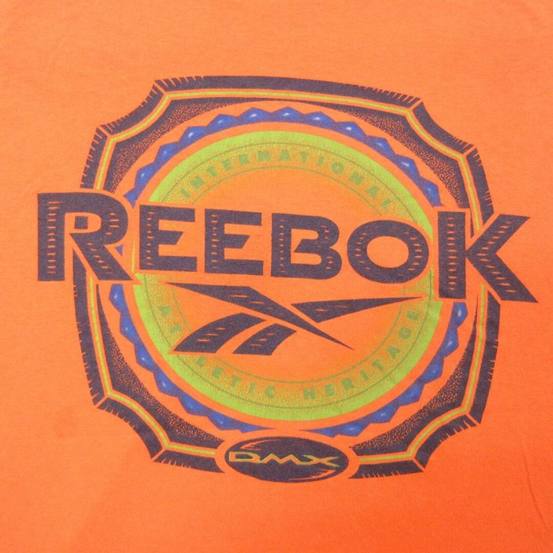 Reebok(リーボック)のXL★古着 リーボック REEBOK 半袖 ビンテージ Tシャツ メンズ 00年代 00s ビッグロゴ 大きいサイズ クルーネック オレンジ 23jun21 中古 メンズのトップス(Tシャツ/カットソー(半袖/袖なし))の商品写真