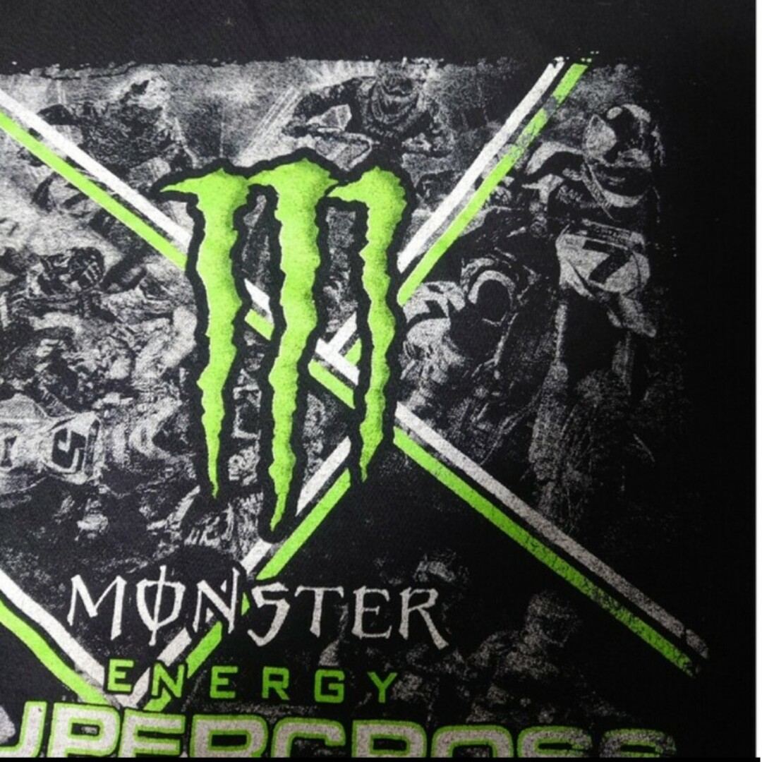 Monster Energy(モンスターエナジー)のモンスターエナジー 両面プリントTシャツ 古着 モトクロスバイク メンズのトップス(Tシャツ/カットソー(半袖/袖なし))の商品写真