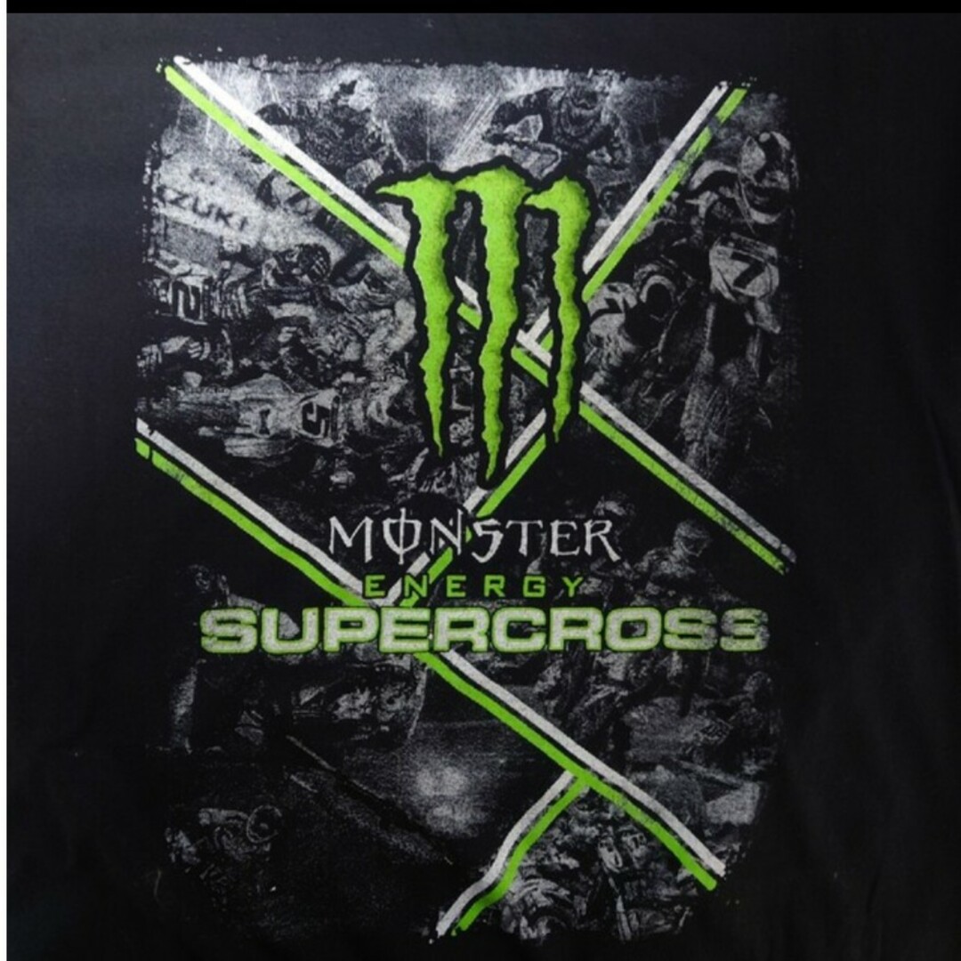 Monster Energy(モンスターエナジー)のモンスターエナジー 両面プリントTシャツ 古着 モトクロスバイク メンズのトップス(Tシャツ/カットソー(半袖/袖なし))の商品写真