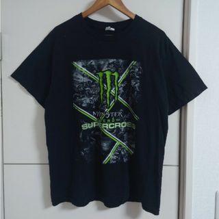 Monster Energy - モンスターエナジー 両面プリントTシャツ 古着 モトクロスバイク