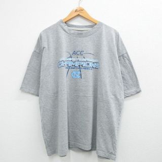 チャンピオン(Champion)のXL★古着 半袖 ビンテージ Tシャツ メンズ 00年代 00s ACC チャンピオンズ 大きいサイズ クルーネック グレー 霜降り 23jun23 中古(Tシャツ/カットソー(半袖/袖なし))