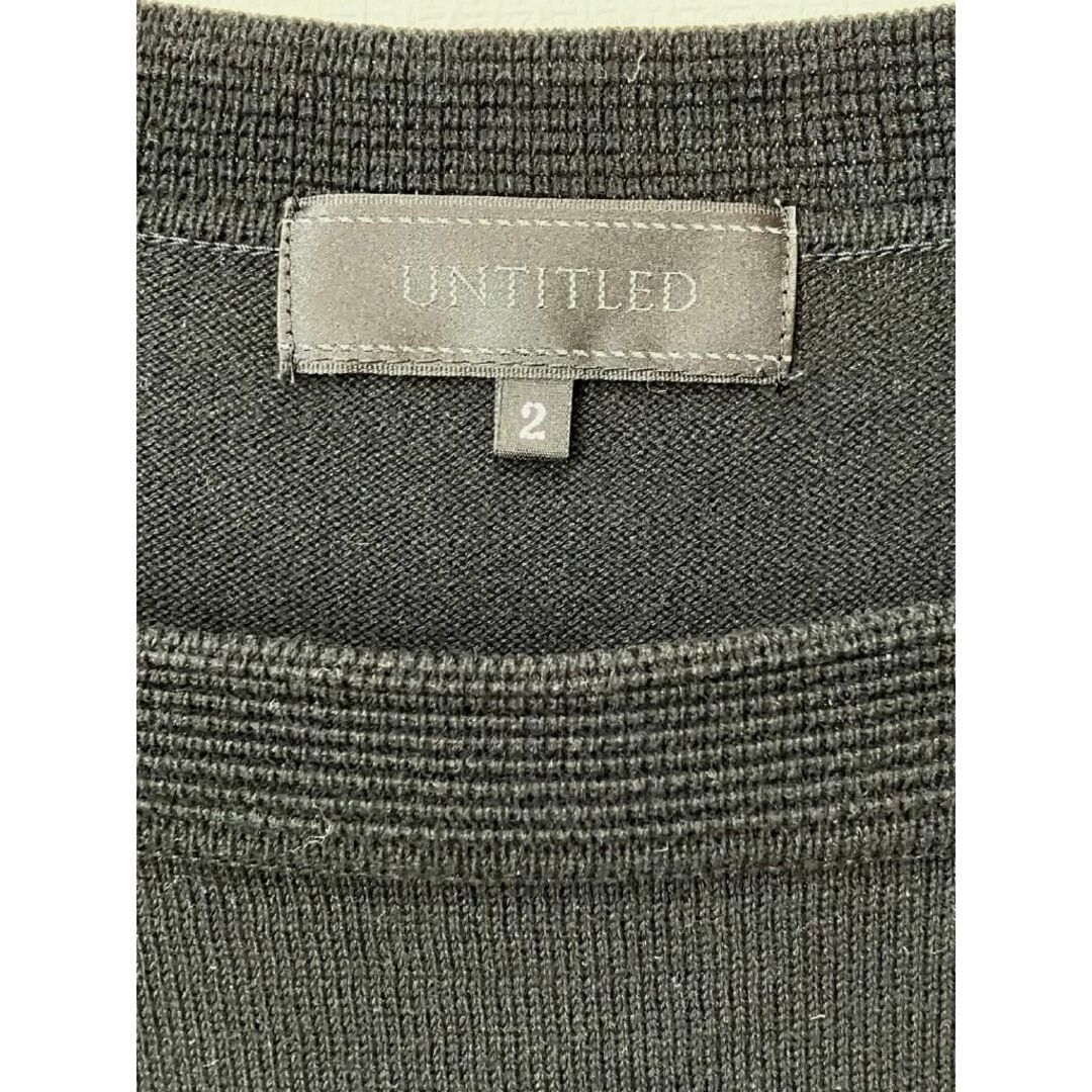 UNTITLED(アンタイトル)のUNTITLED　アンタイトル　Mサイズ　黒　ニット　＃18707 レディースのトップス(ニット/セーター)の商品写真