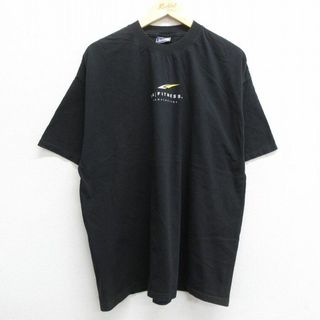 チャンピオン(Champion)のXL★古着 チャンピオン champion 半袖 ビンテージ Tシャツ メンズ 00年代 00s LAFITNESS 大きいサイズ コットン クルーネック 黒 ブラック 23jun23 中古(Tシャツ/カットソー(半袖/袖なし))