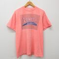 XL★古着 半袖 ビンテージ Tシャツ メンズ 90年代 90s アイオメガ コットン クルーネック USA製 ピンク系 23jun24 中古