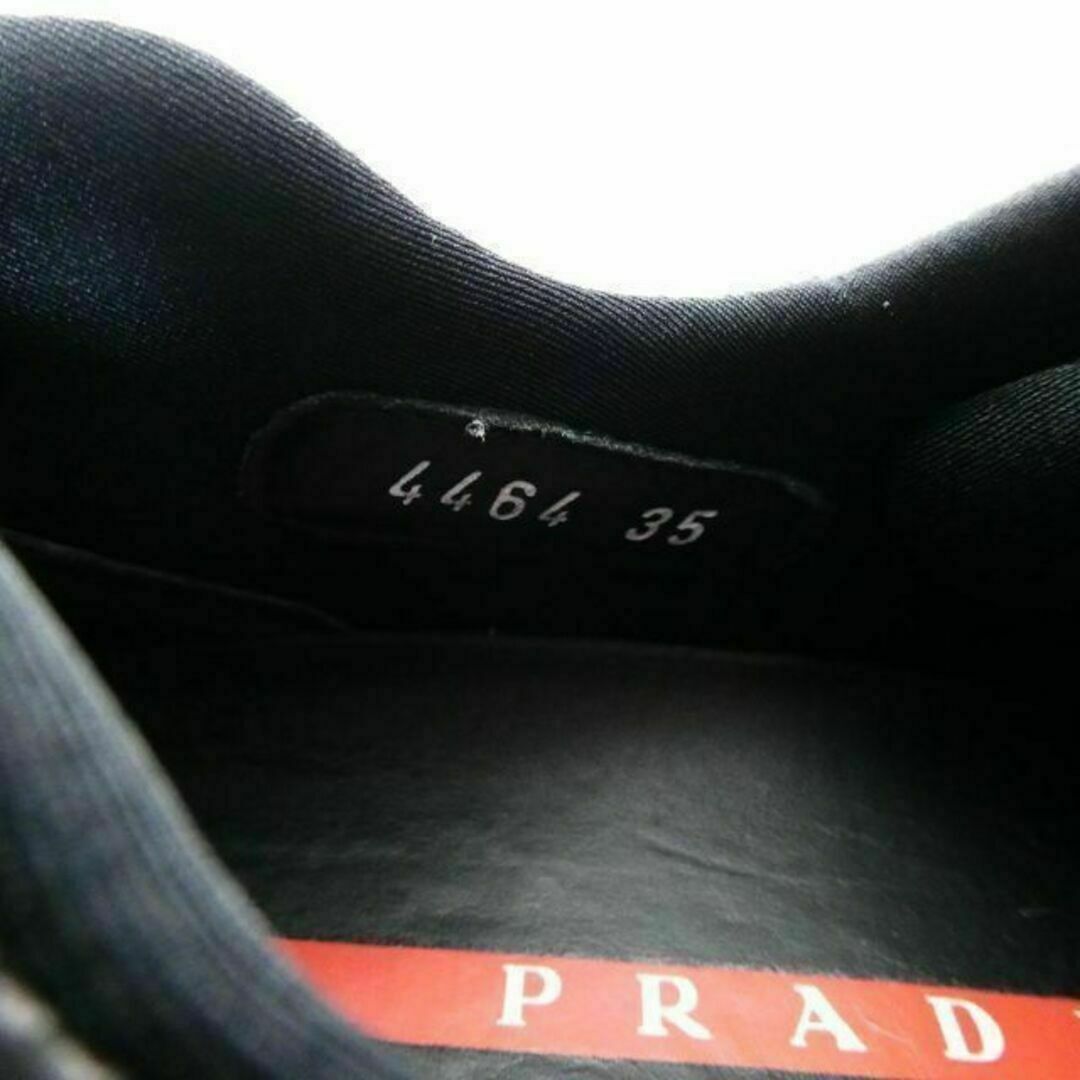 PRADA(プラダ)の美品 プラダ レザー スクエアトゥ レースアップ ローカット スニーカー レディースの靴/シューズ(スニーカー)の商品写真