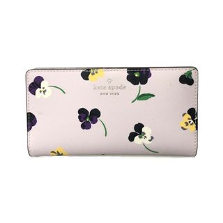 ケイトスペードニューヨーク(kate spade new york)の美品 ケイトスペード 長財布 パンジー柄 花柄 レディース(財布)