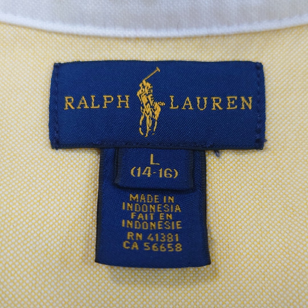 Ralph Lauren(ラルフローレン)の美品♪ ラルフローレン 長袖ブラウス ロゴ刺繍 ビッグポニー ボタンダウン レディースのトップス(シャツ/ブラウス(長袖/七分))の商品写真