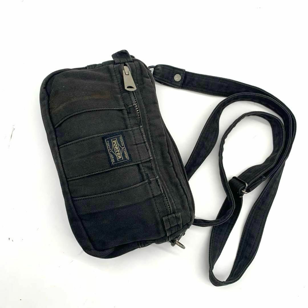 ポーター キャンバス ショルダーバッグ サコッシュ 黒 ブラック メンズのバッグ(ショルダーバッグ)の商品写真