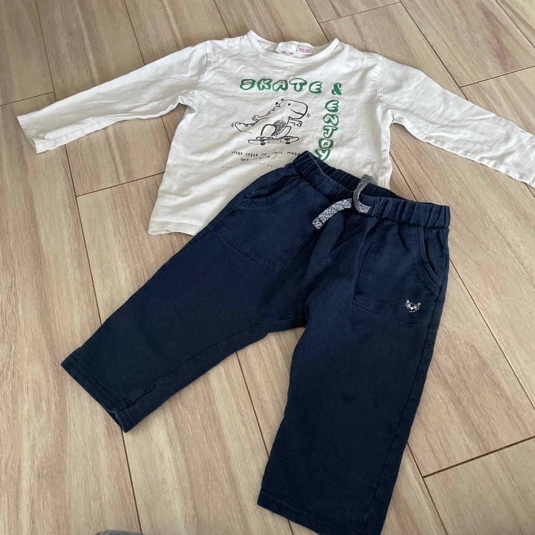 ZARA KIDS(ザラキッズ)のZARAkids ザラキッズ　2枚セット　ロンT 恐竜 キッズ/ベビー/マタニティのキッズ服男の子用(90cm~)(Tシャツ/カットソー)の商品写真