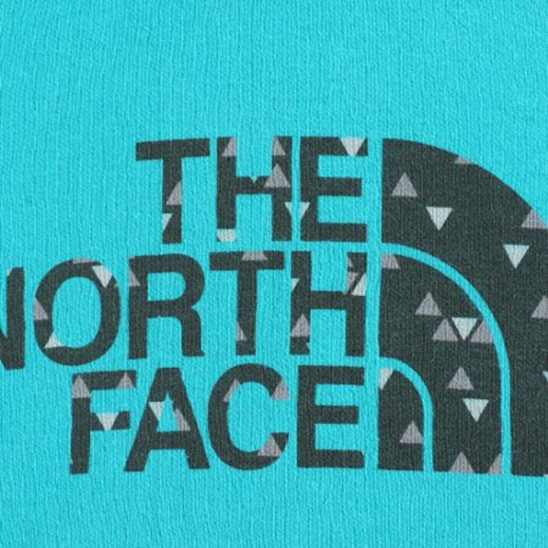 THE NORTH FACE(ザノースフェイス)のノースフェイス プリント スウェット フード パーカー レディース XL 古着 The North Face アウトドア トレーナー プルオーバー 裏起毛 青 レディースのトップス(パーカー)の商品写真