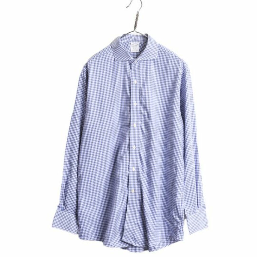 Brooks Brothers(ブルックスブラザース)のブルックスブラザーズ ギンガム チェック 長袖 シャツ メンズ L 程 Brooks Brothers REGENT ピマ コットン ドレス ワイシャツ ノーアイロン メンズのトップス(シャツ)の商品写真