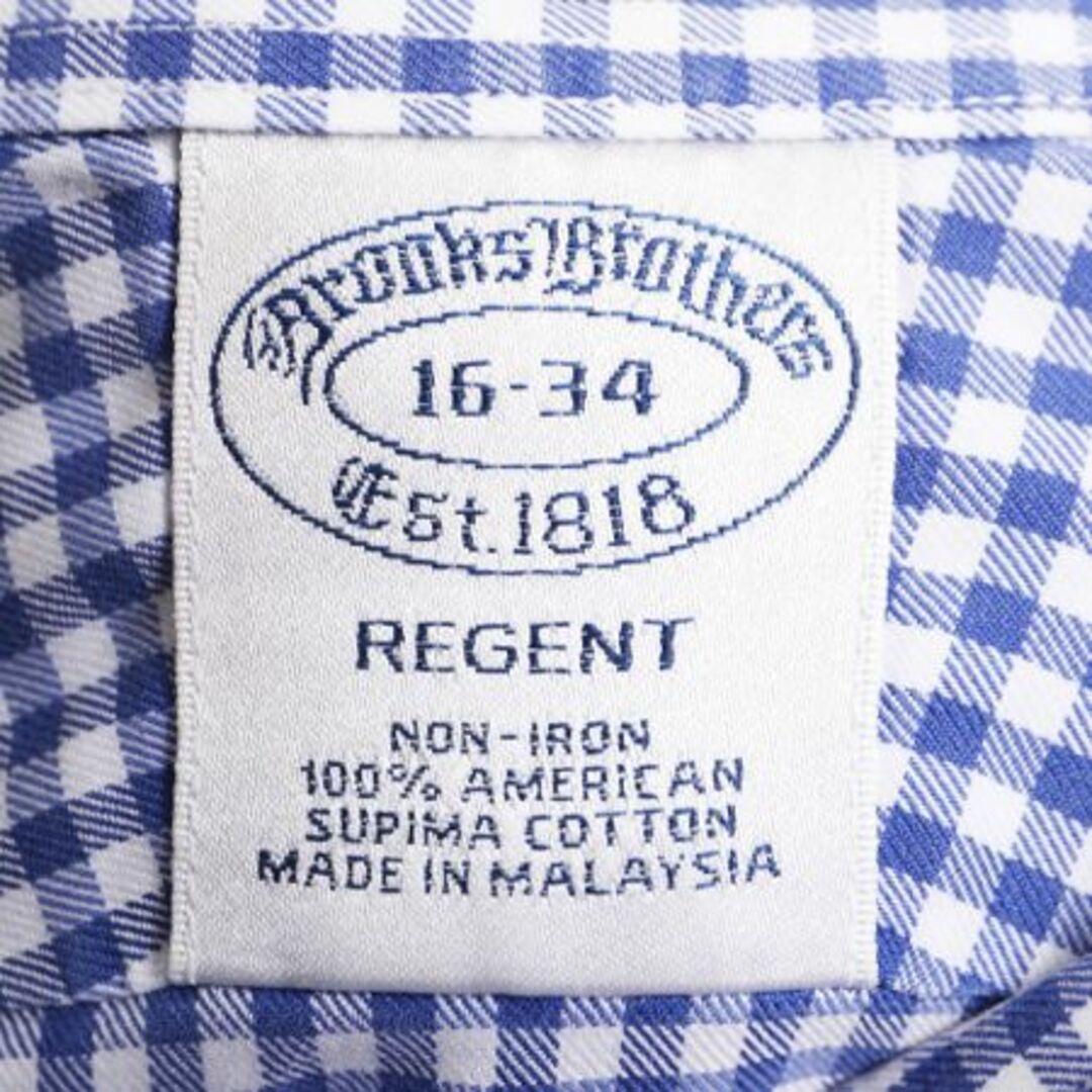 Brooks Brothers(ブルックスブラザース)のブルックスブラザーズ ギンガム チェック 長袖 シャツ メンズ L 程 Brooks Brothers REGENT ピマ コットン ドレス ワイシャツ ノーアイロン メンズのトップス(シャツ)の商品写真