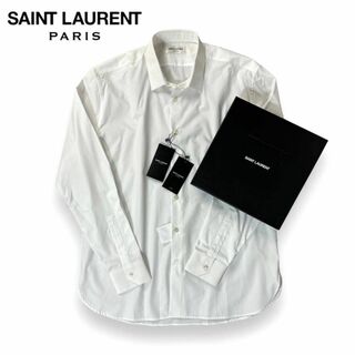 サンローラン(Saint Laurent)の【未使用】サンローランシャツ 40ホワイト イタリア製 定価93500円 箱付き(シャツ)