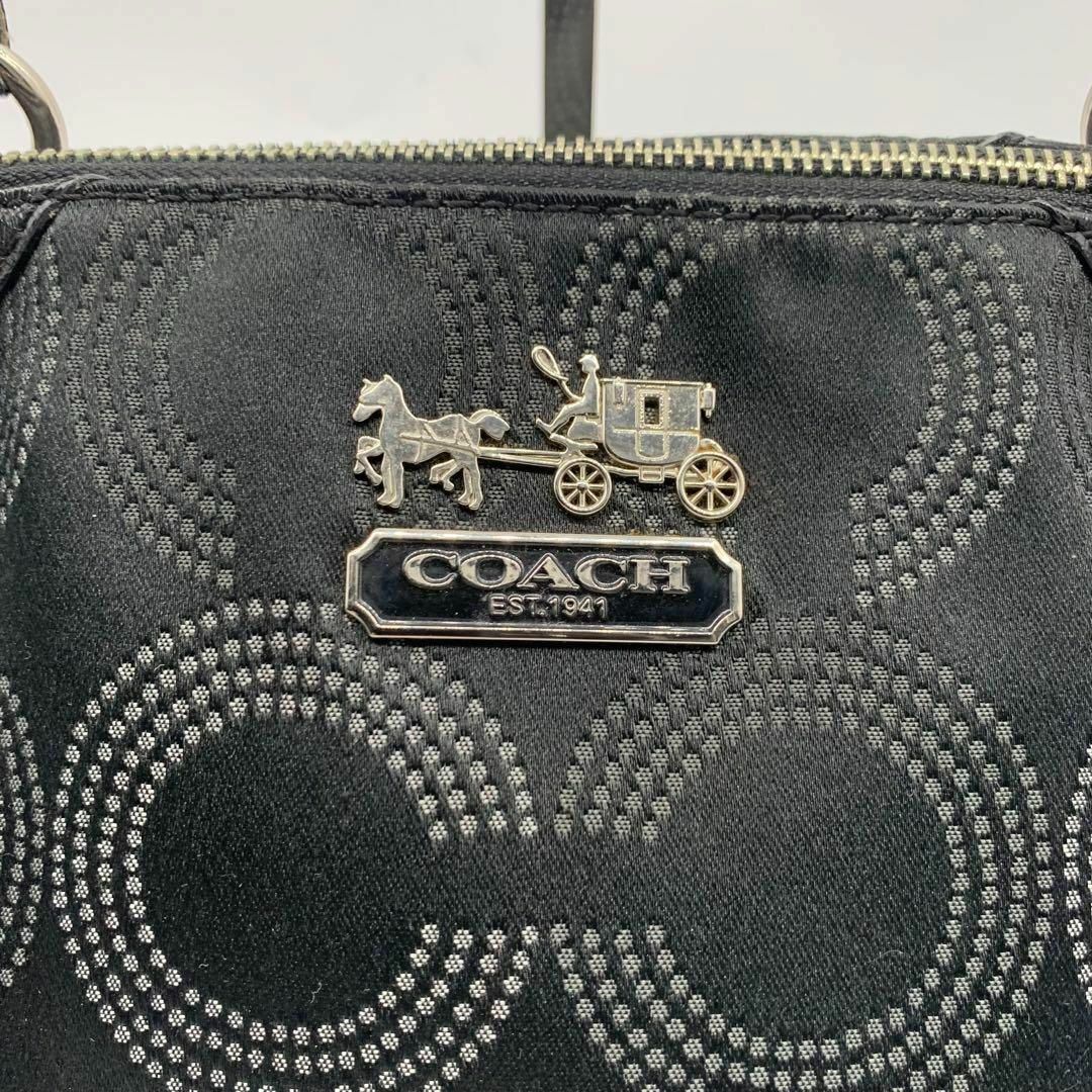 COACH(コーチ)のコーチ 2way トートバッグ ショルダー シグネチャー 肩掛け 黒 ブラック レディースのバッグ(トートバッグ)の商品写真