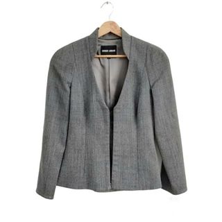 ジョルジオアルマーニ(Giorgio Armani)のGIORGIOARMANI(ジョルジオアルマーニ) ジャケット サイズ38 S レディース美品  - グレー 長袖/ジップアップ/肩パッド/春/秋(その他)